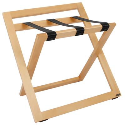 Wooden Suitcase Supports with Natural Beech Back Hotel